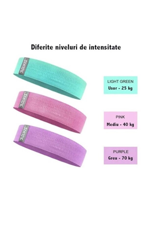 Set 3 benzi elastice de rezistenta, 3 trepte de dificultate - 3