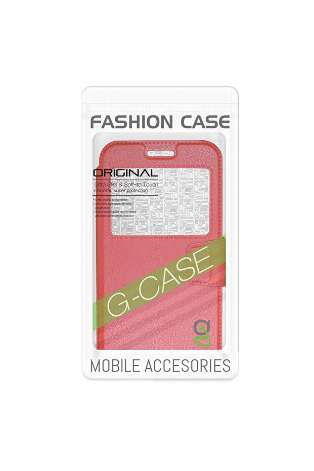 » Flip Book case for Huawei P30 Lite, magnetic closure and notification window, Gekko S-View, Red - 5