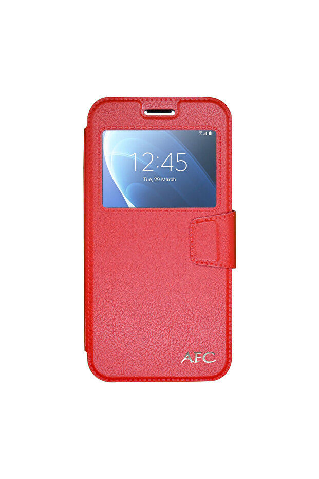 » Flip Book case for Huawei P30 Lite, magnetic closure and notification window, Gekko S-View, Red - 1