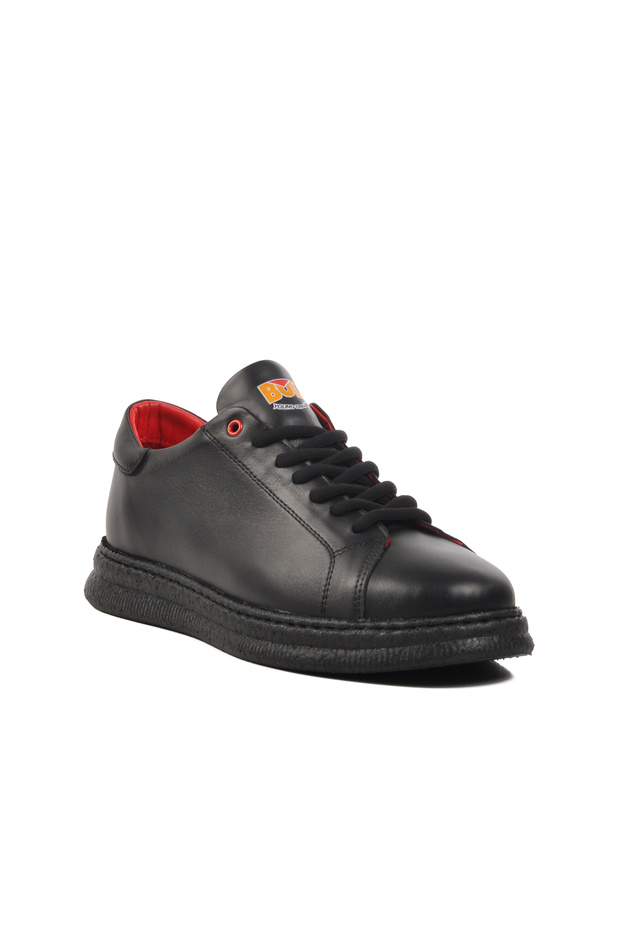 Black Genuine Leather Men's Casual Shoes 251013 m