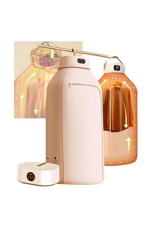 Electric Clothes Dryer,3D Circulating,Capacity 90L 6-8 Pce,Drying Time 20 Min,Traveling,LED Display