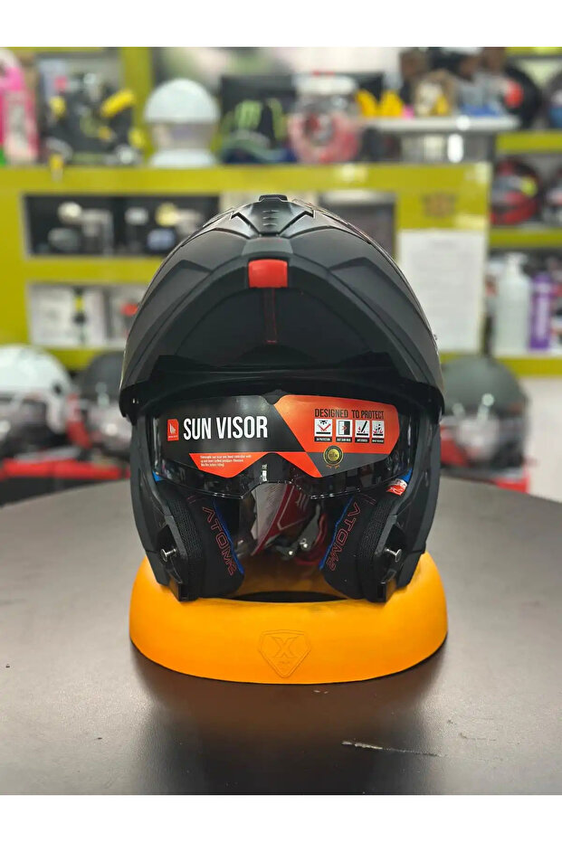 KASK FU404SV ATOM 2 SV SOLID A1 MAT SIYAH - 2