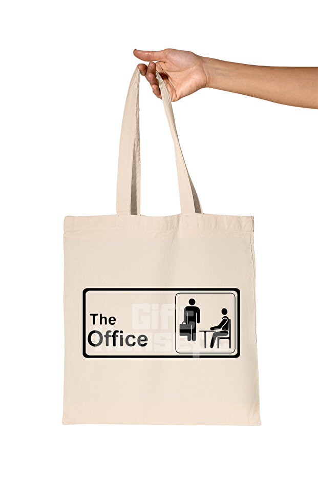 حقيبة The Office Generic المطبوعة من القماش الخام العضوي