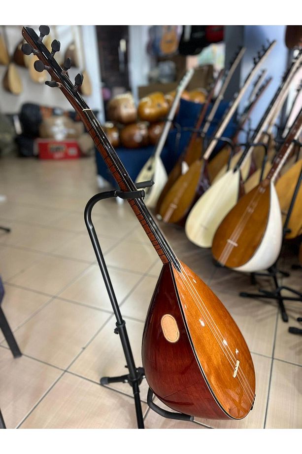 Profesyonel Ardıç Tekne Kısa Sap Bağlama (kalın kılıf, yedek tek, mızrap hediye) - 1