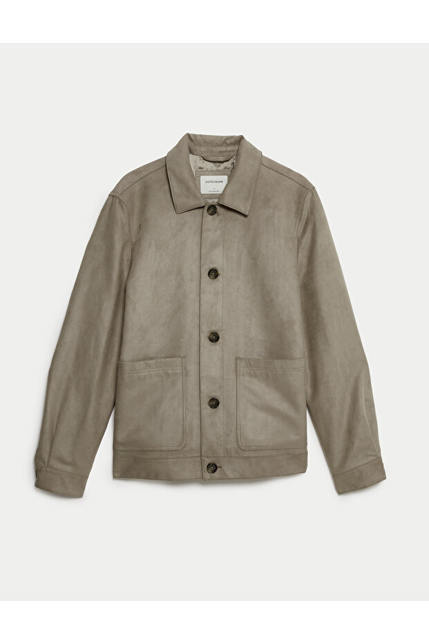 Suni Süet Harrington Ceket - 3