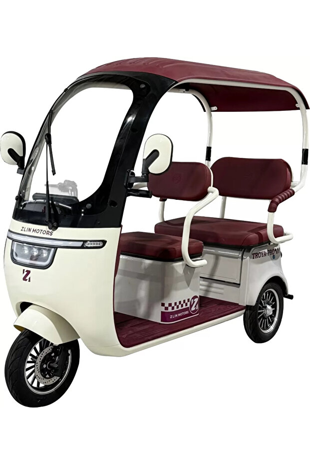 zlin 1800 watt Güçlü Troya Pro 3 Tekerlekli Tavanlı Elektrikli Bisiklet 2025 Model