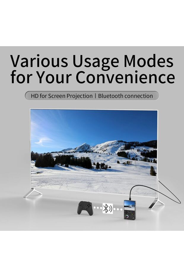 وحدة تحكم ألعاب محمولة بتصميم RG40XXV، شاشة IPS 4.0، نظام ألعاب Linux، واي فاي 5G، بلوتوث 4.2 - 5