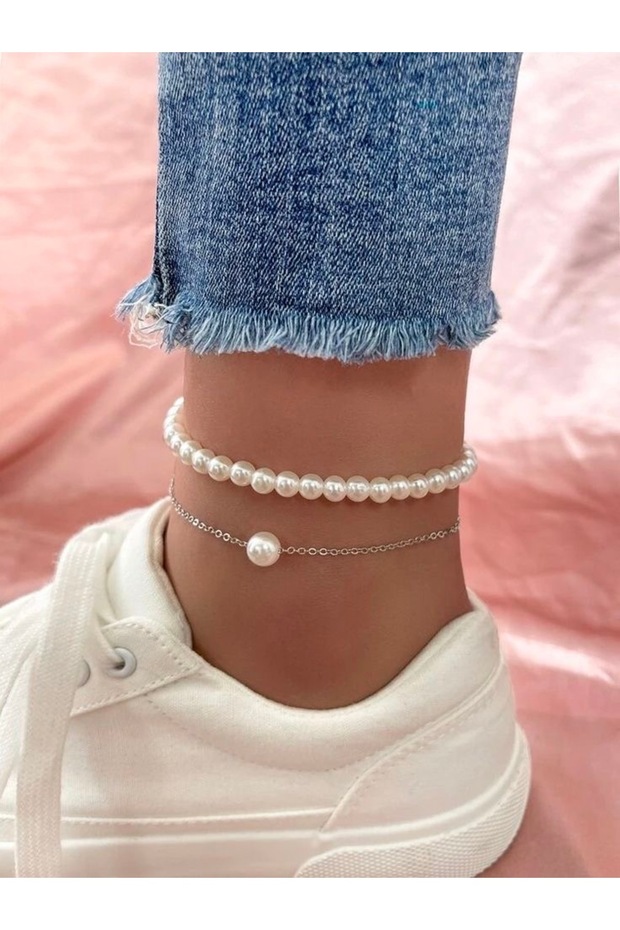 İnci detaylı halhal - 1