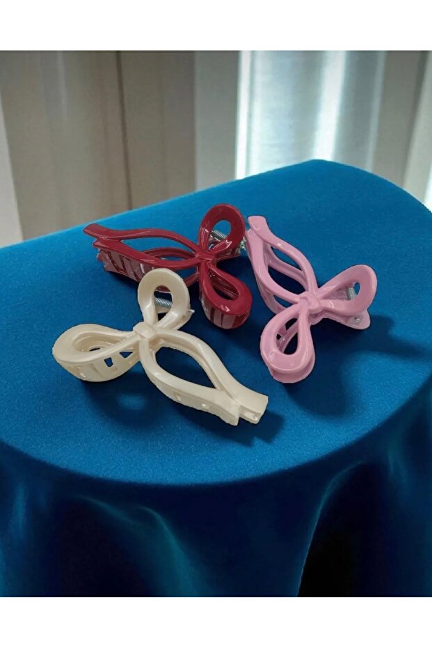 Women's 3-Piece Pastel Tones Large XL Bow Latch Buckle Set