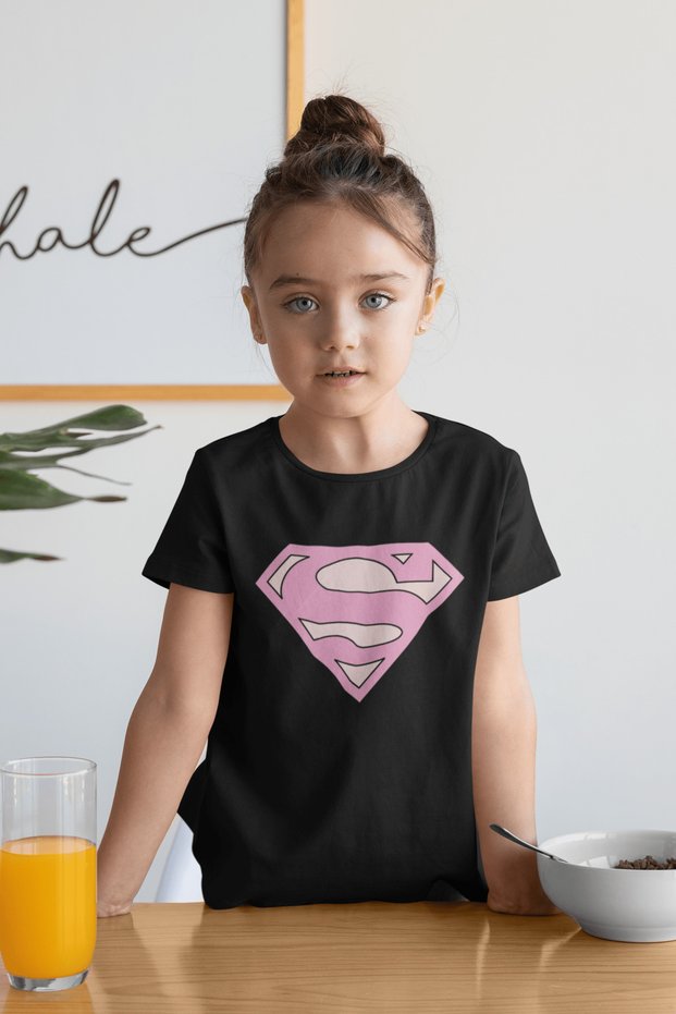 Superman Logo Printed Unisex Movie Hero Kids T-Shirt (1-12 Years)