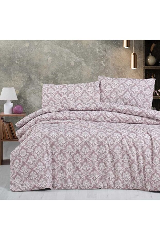 Luxury Bedding Set Double Size 100% Cotton Quilt Cover+ Fitted Sheet+ 2 Pillowcases Included