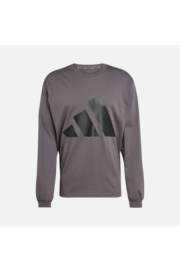 Big Logo Sj Men's Gray Round Neck T-Shirt