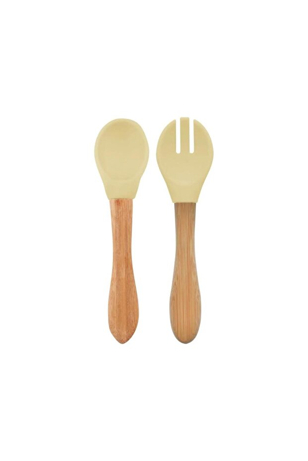 Food Spoon and Fork Set Mellow Yellow