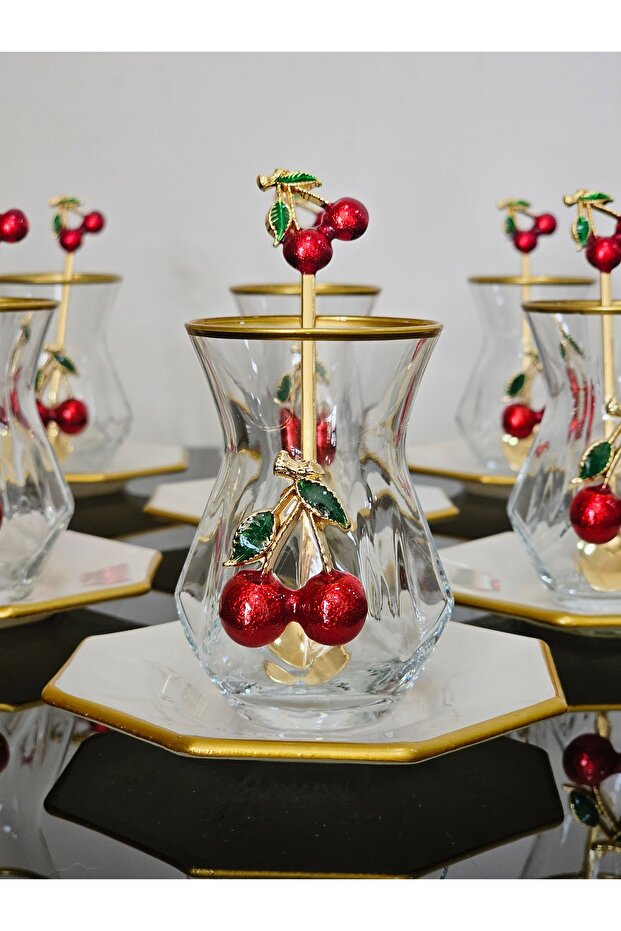 6 kişilik çay set krem - 1