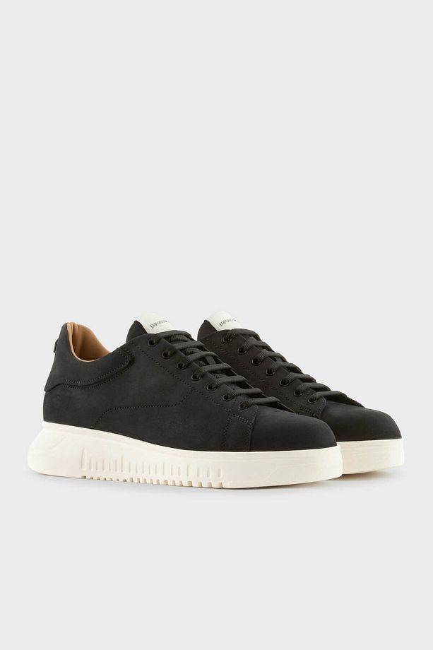 Logolu Hakiki Deri Kalın Taban Sneaker Ayakkabı Erkek AYAKKABI EM003663 AF19998 UC001 - 2