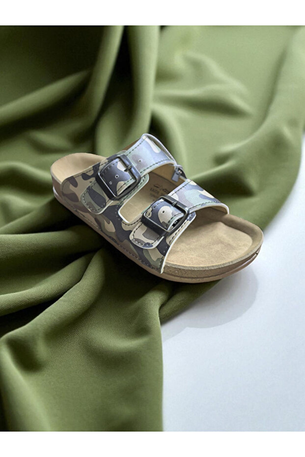 Konay Knx Unisex Double Buckle Children's Slippers