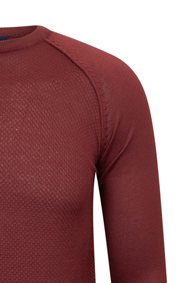 سترة تريكو من الصوف ذات رقبة دائرية وقصة عادية من Kiremit - 3