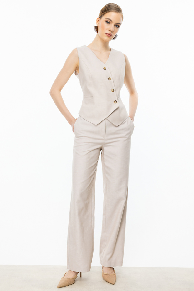High Waist Wide Leg Women's Trousers 25Yekl04080