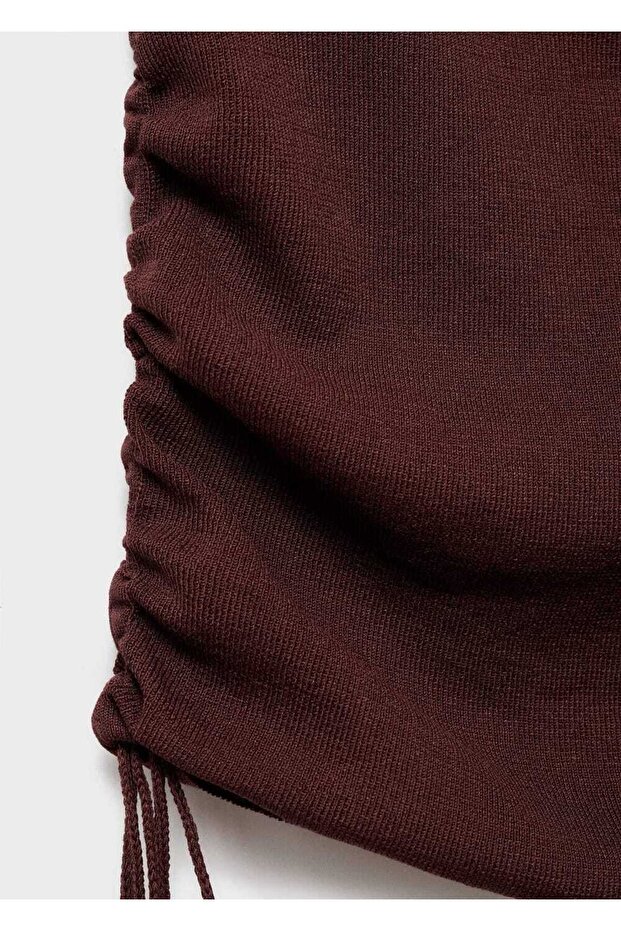 Büzgülü triko bluz - 5