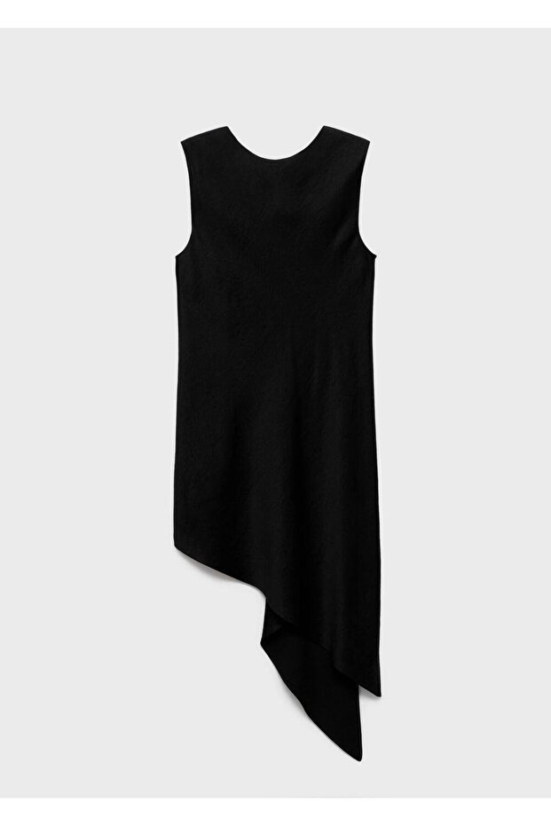 Saten asimetrik bluz - 3