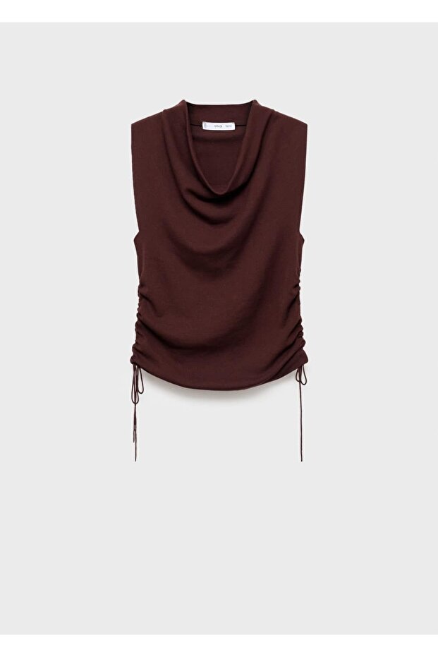 Büzgülü triko bluz - 3