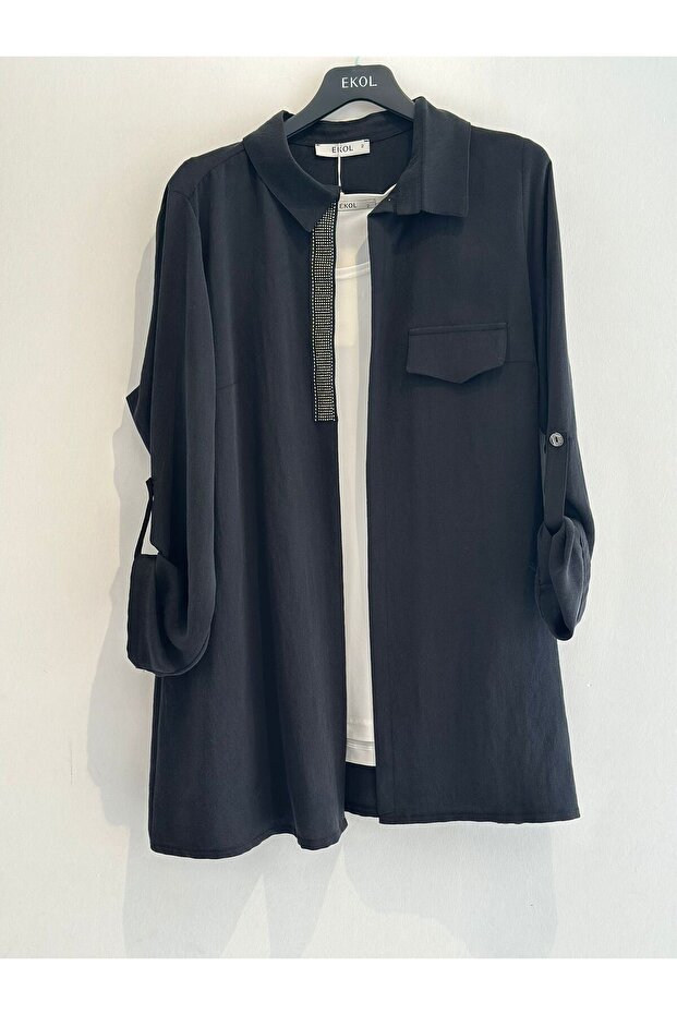 Kol Katlamalı Bluz Çeket - 1