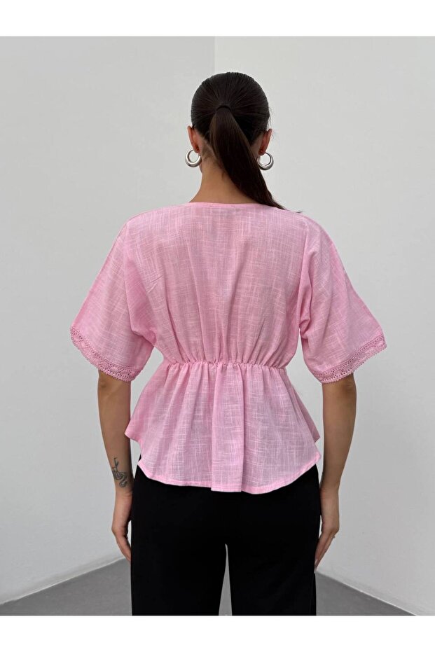 dantel detaylı bluz - 3