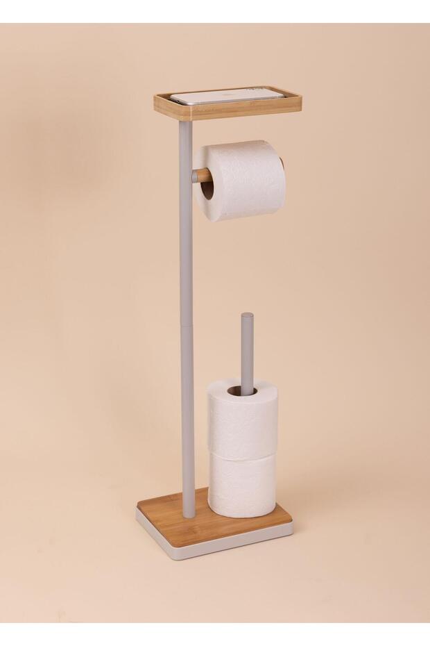 Toilet Paper Stand with Tray Gray Glv0758