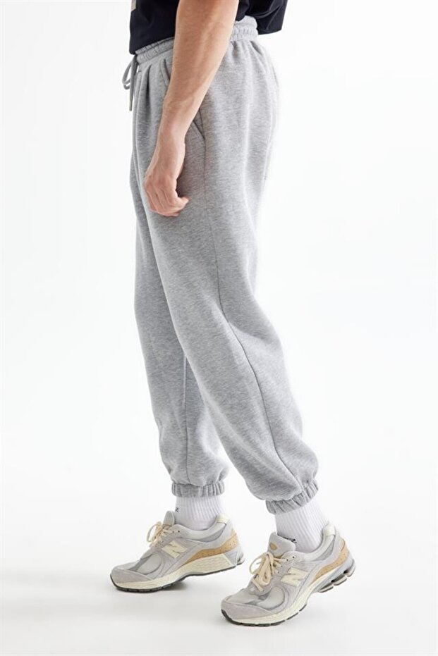 Gri Pileli Jogger - 7