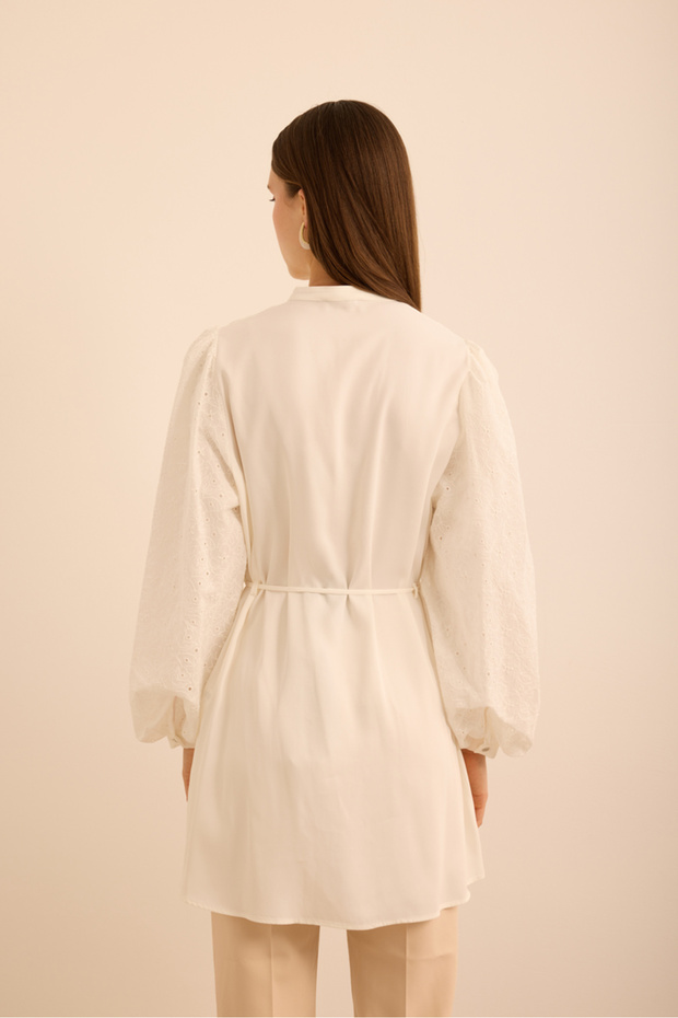 Kolları Brode Rayon Viscon Tunik - 6