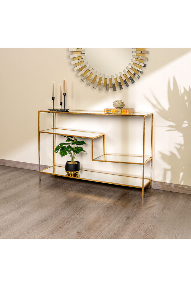 طاولة كونسول ثلاثية الطبقات - 120*30*80 سم - 1