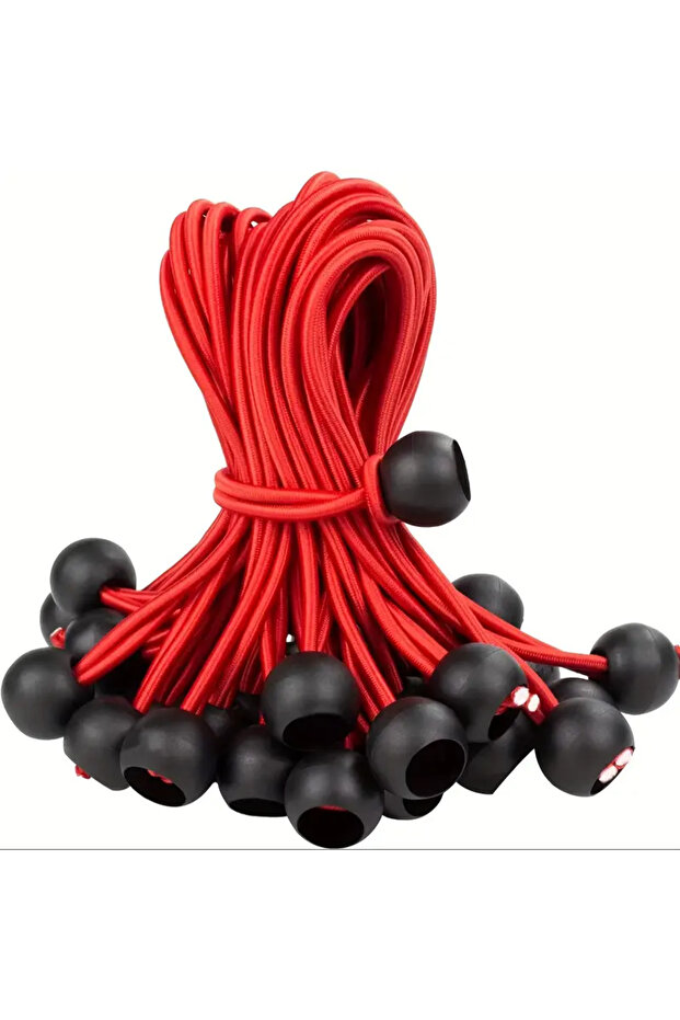 Tarpaulin mounting elastic cord, set of 10 pieces, reusable, length 20 cm, latex elastic fibers - 8