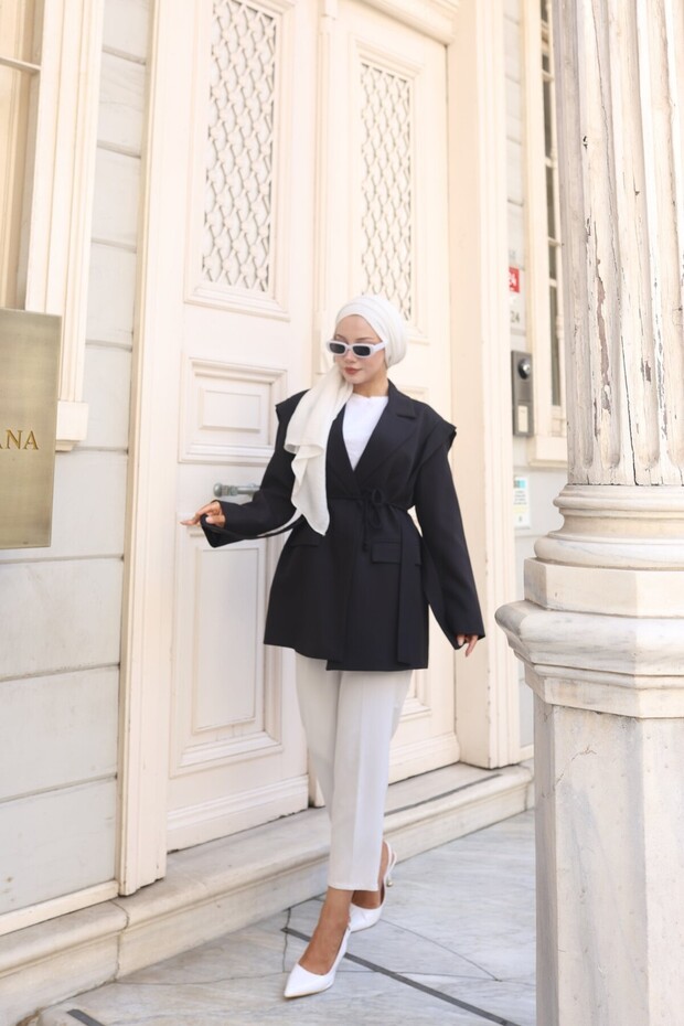 Oversize Tesettür Ceket - 5