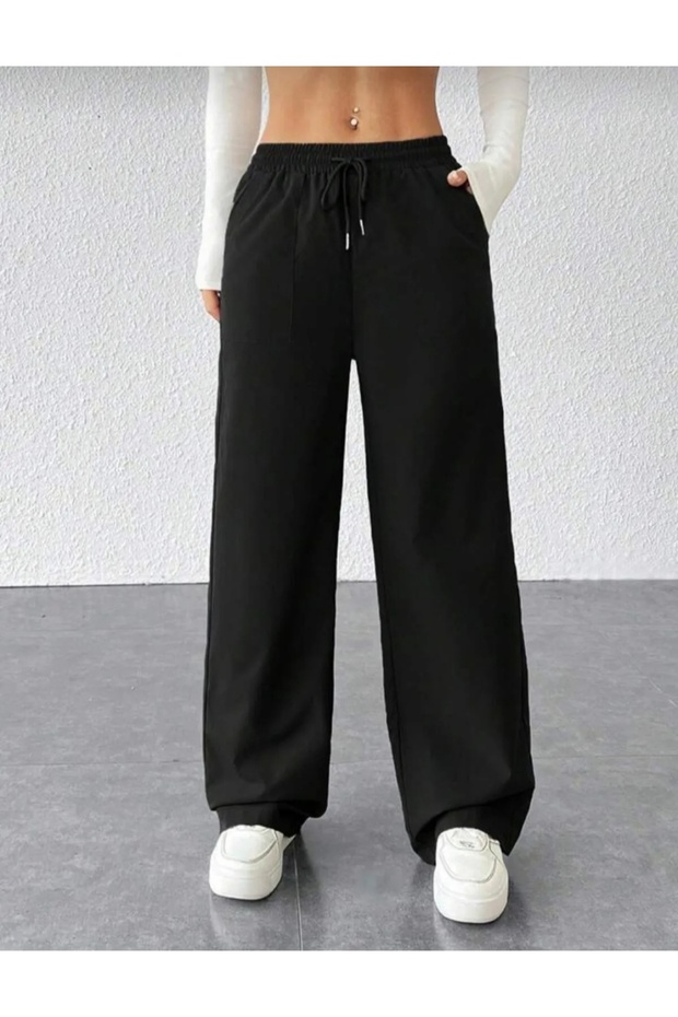 Női bő szabású melegítőnadrág, rugalmas, kényelmes anyagból - 5