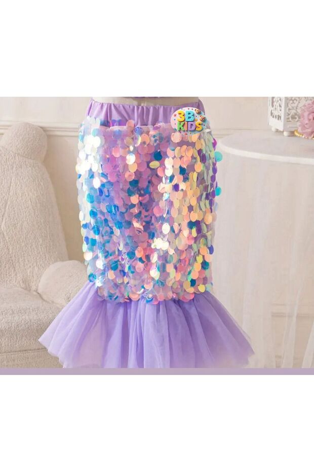 Mermaid Skirt Sequin Sequined Mermaid Fish Skirt Birthday Party Wedding Invitation Bottom Wear