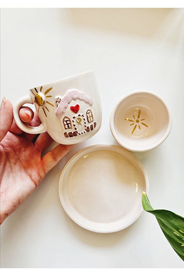 مجموعة أكواب منزلية شمسية مصنوعة يدويًا - 4