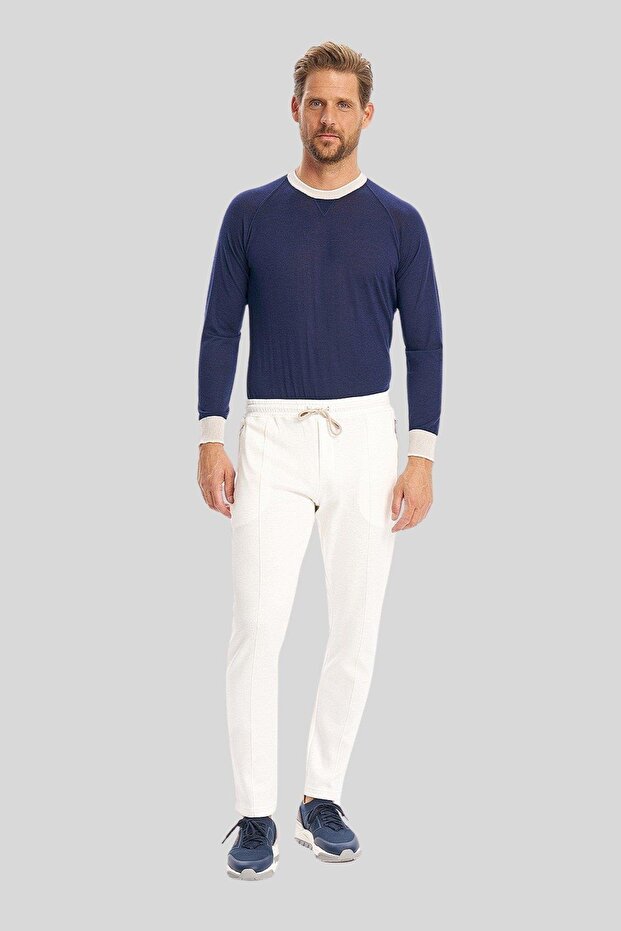 Erkek Spor Pantolon Ekru - 1