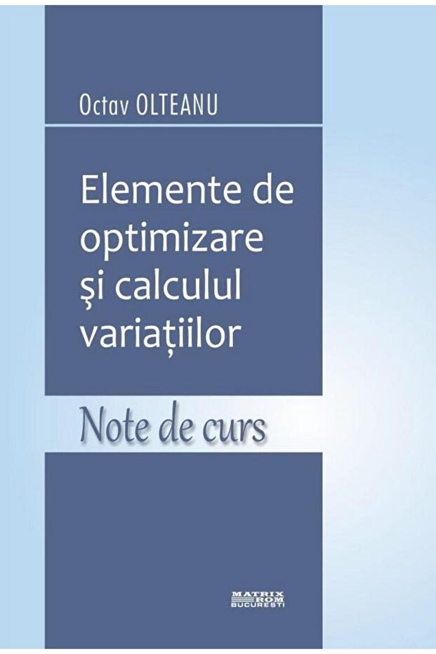 Optimization elements and calculation of variations. No - 1