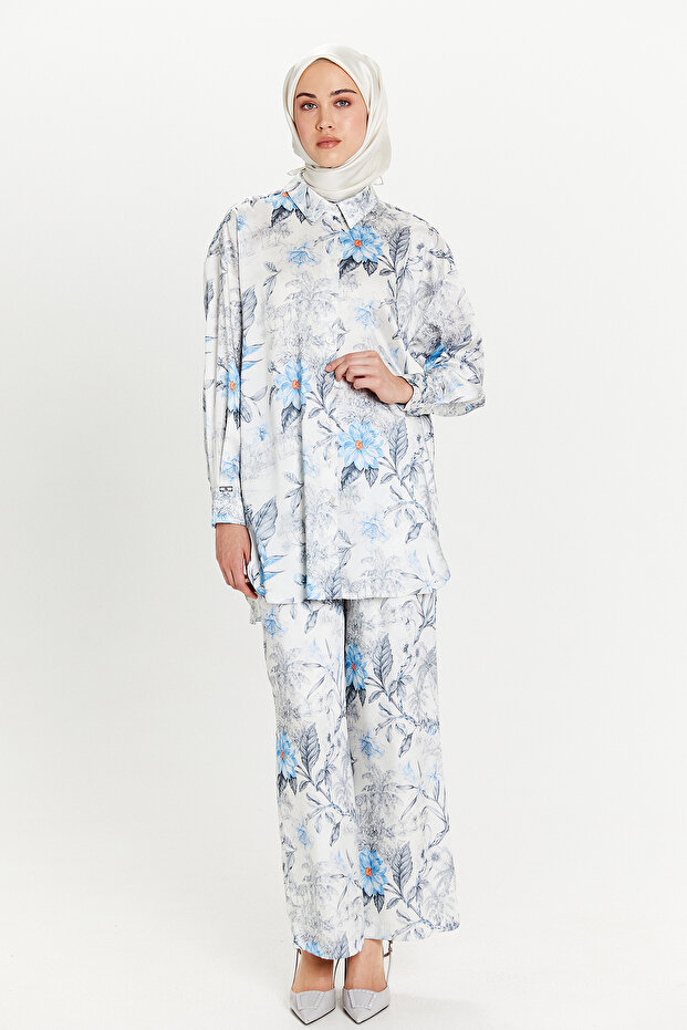 Saten Görünümlü Oversize Tunik - 1