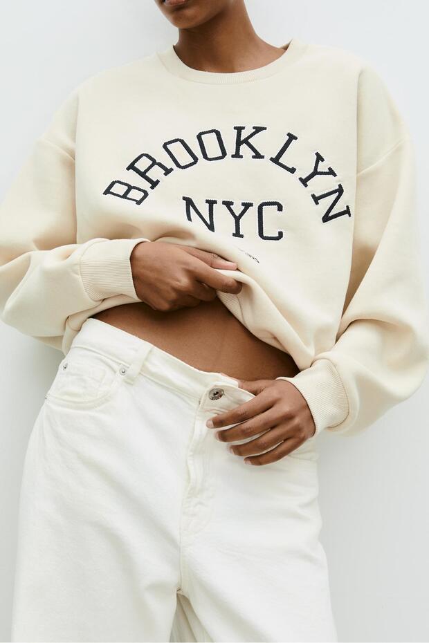 Nakışlı sweatshirt - 1