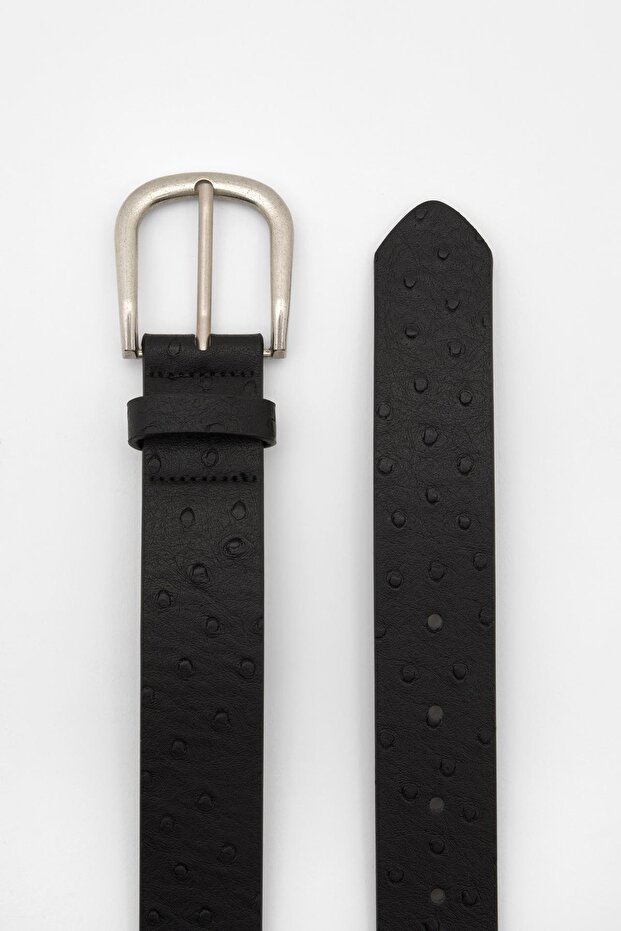 Noktalı suni deri kemer - 2