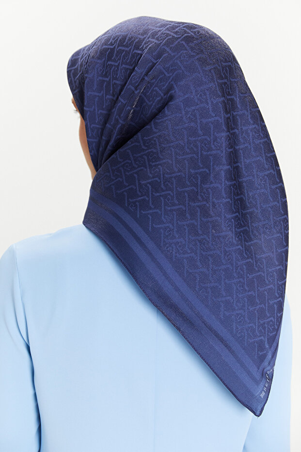 Çerçeveli Monogram Eşarp - 3