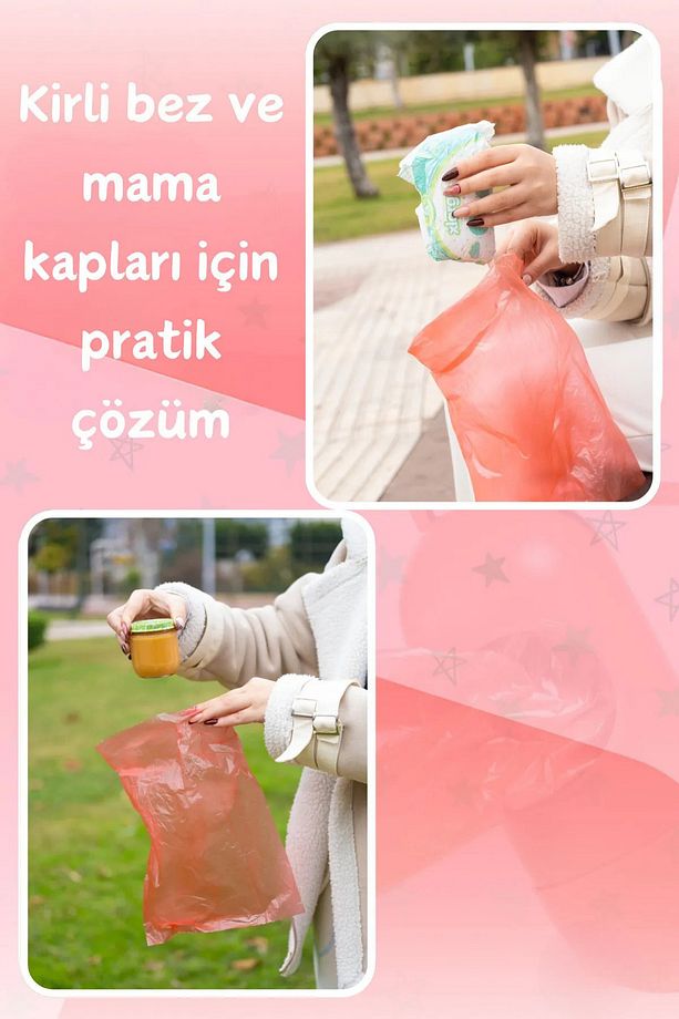 16l Çöp Kutuları Ile Uyumlu - 3 Paket 1500 Adet Bebek Bezi Kapasiteli Paket Yerli Çöp Poşeti - 7