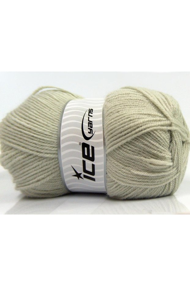Lot of 4 X 100Gr Skeins Ice Yarns Softly Baby Fine Yarn Light Grey