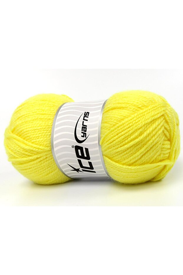 4X100Gr. Favorite Acrylic Yellow Winter, Flat Yarns, Worsted, 100% Acrylic