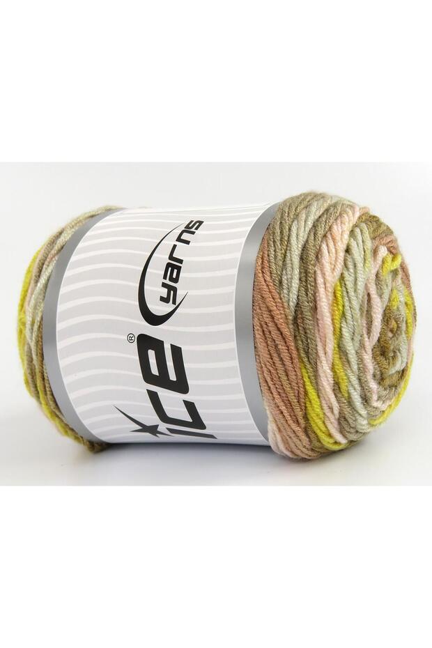 Lot of 3 X 100Gr Skeins Ice Yarns Baby Dream Batik Yarn Camel Shades Pink Gold Grey