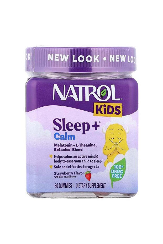 , Kids, Sleep + Calm Gummies, Age 4+, Strawberry, 60 Gummies