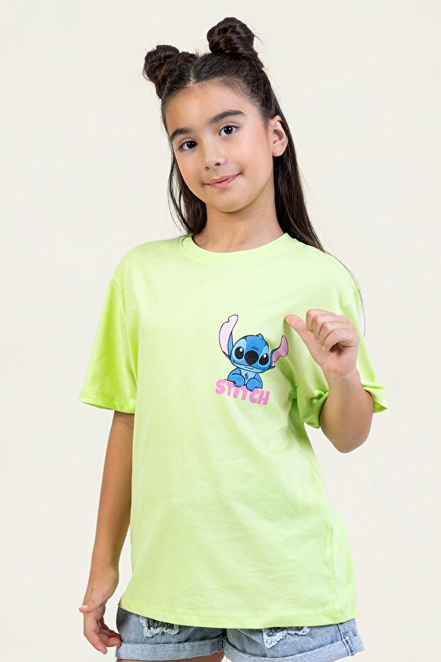 Girl's Stitch Printed T-Shirt Comfortable Fit