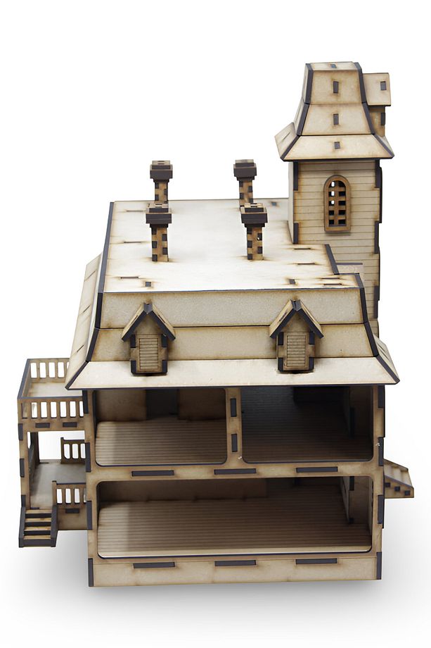 Addams House 266 Parça Ahşap Maket – Gotik Tarzda Büyük Ahşap Ev Modeli - 3D Puzzle - 4