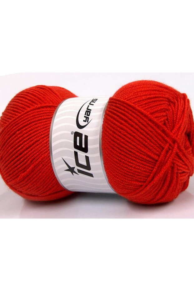 Lot of 4 X 100Gr Skeins Ice Yarns Bamboo Soft Fine (50% Bamboo) Yarn Tomato Red